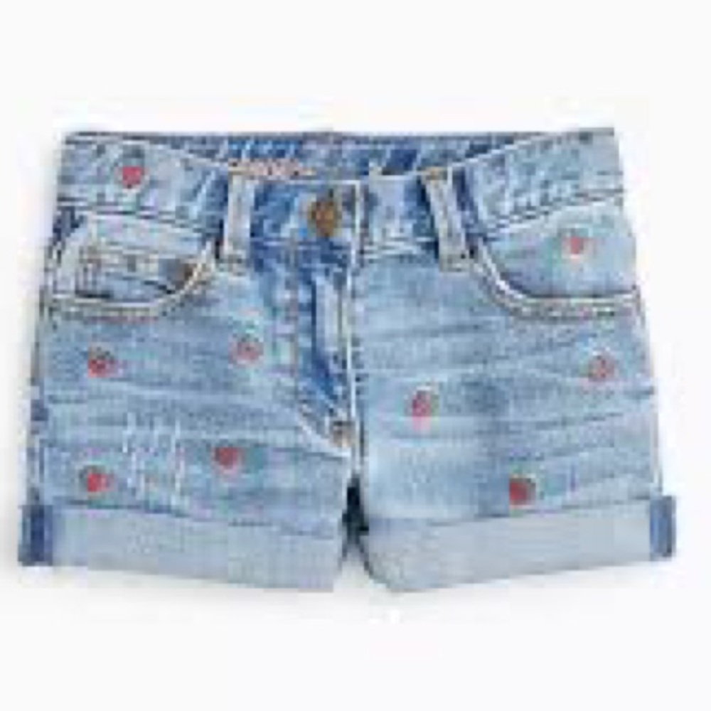 J. Crew Maxwell Strawberry Denim Shorts